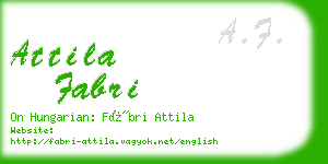 attila fabri business card